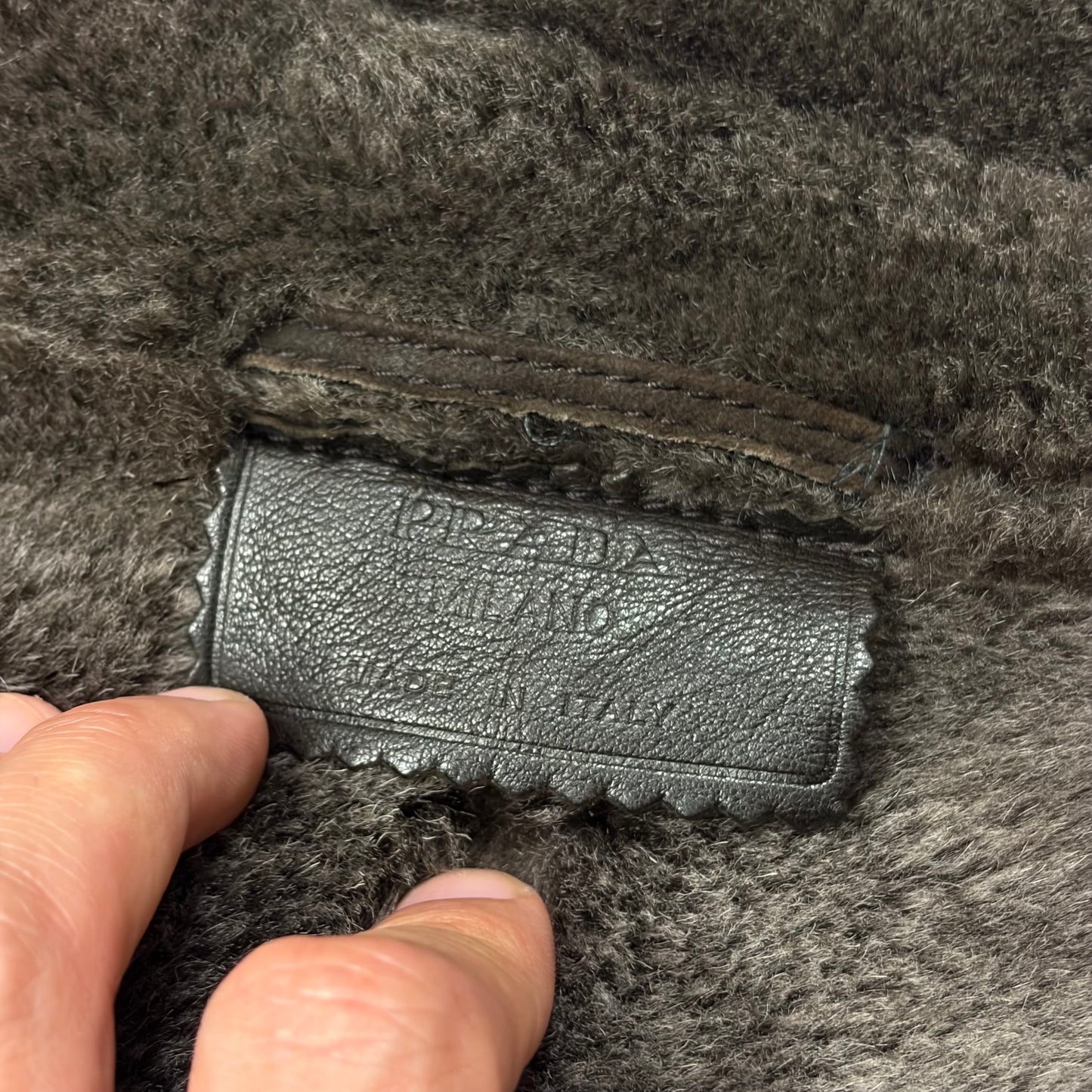 Prada Milano AW03 Shearling Sheepskin Leather Full Length Coat - M