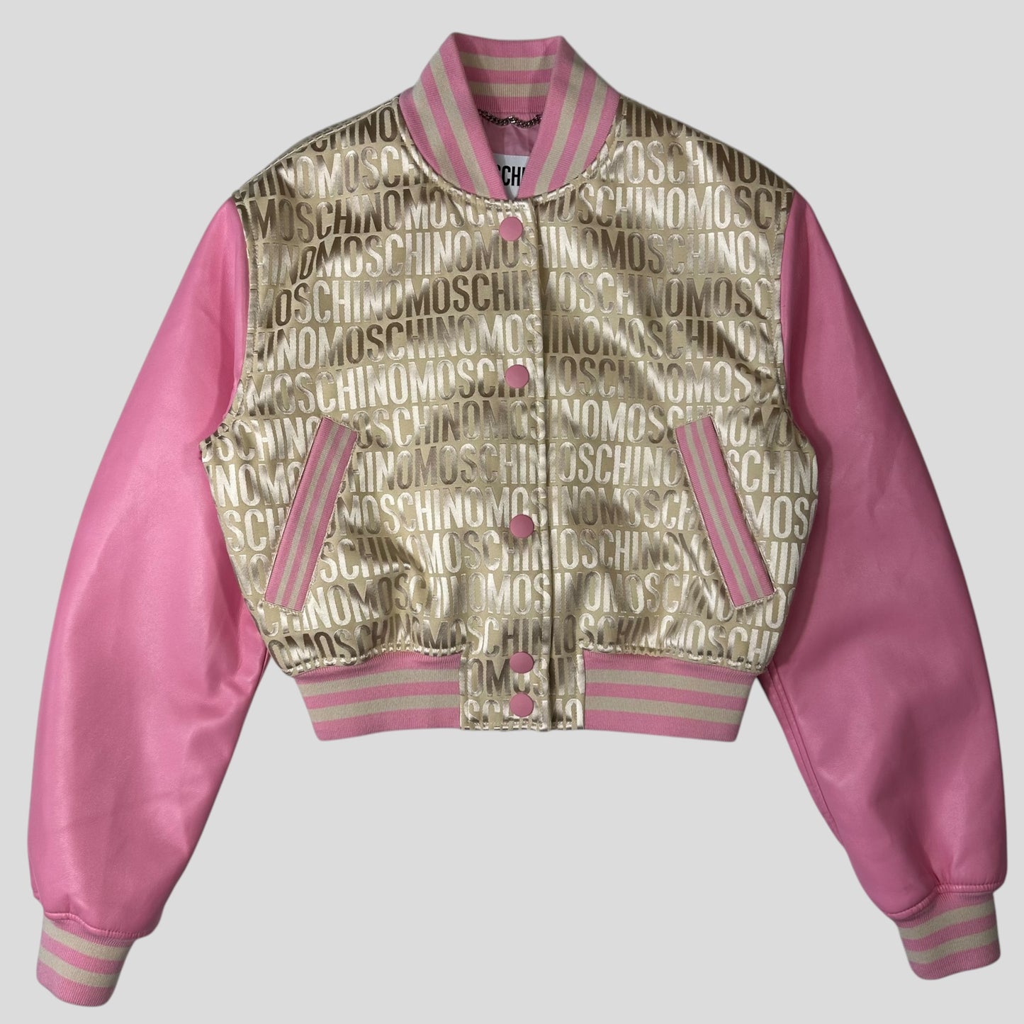 Moschino Couture 2023 Monogram Bomber Jacket + Cargo Trouser Set - IT40