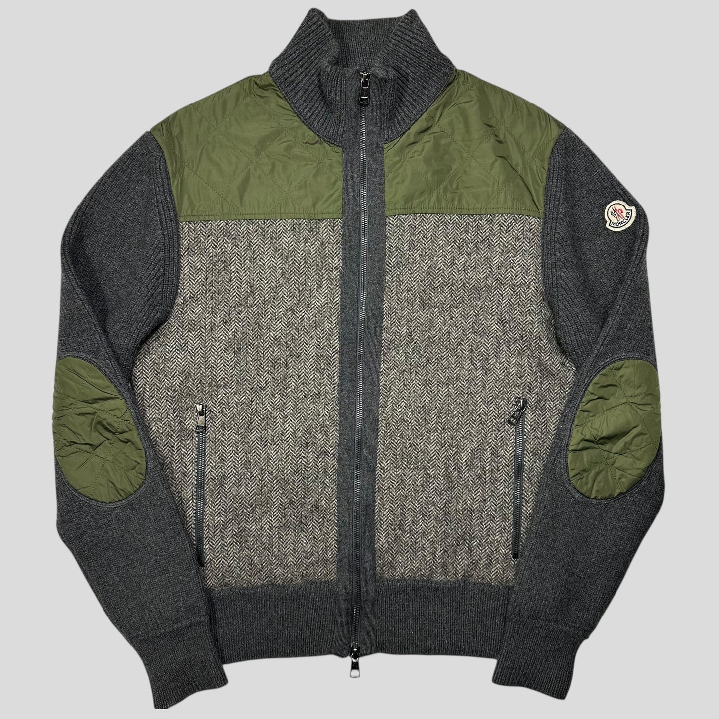 Moncler Wool & Nylon Maglione Tricot Cardigan Jacket - L (M)