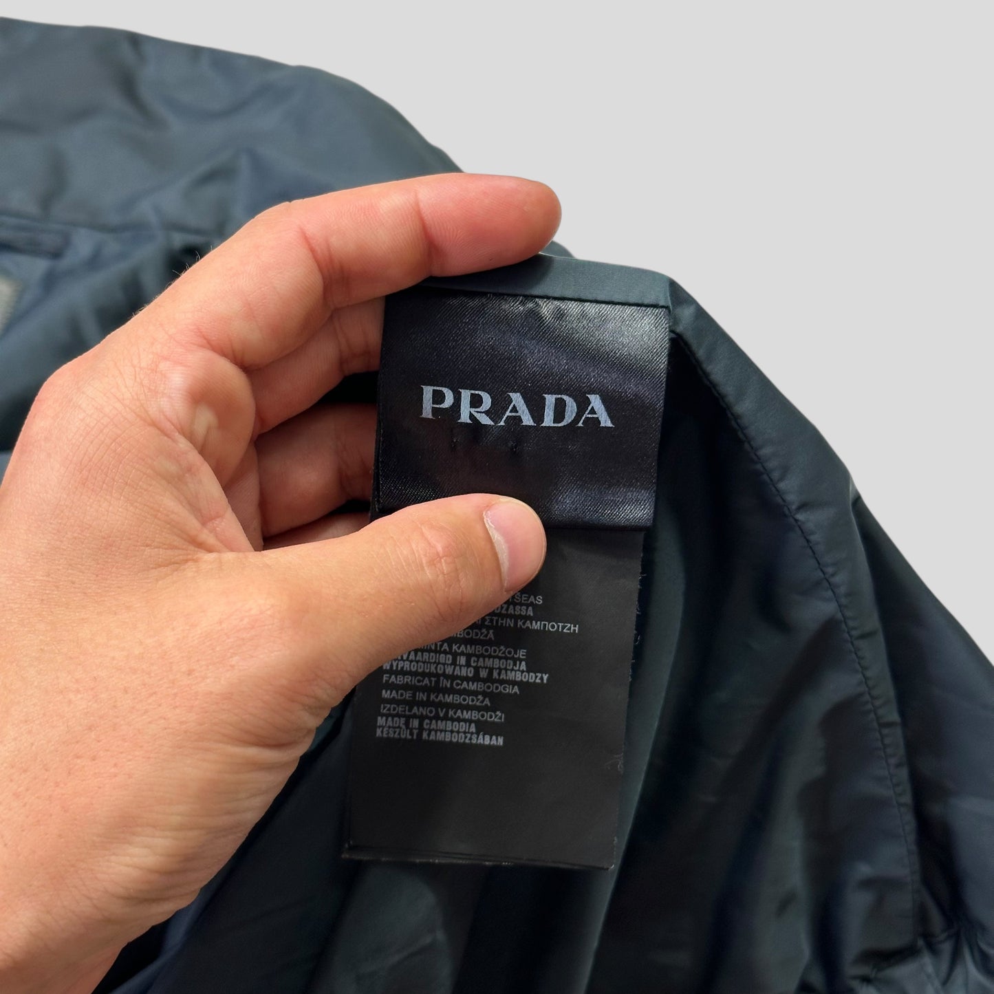 Prada Milano 2014 Metallic Blue Padded Windbreaker - IT46 (S/M)