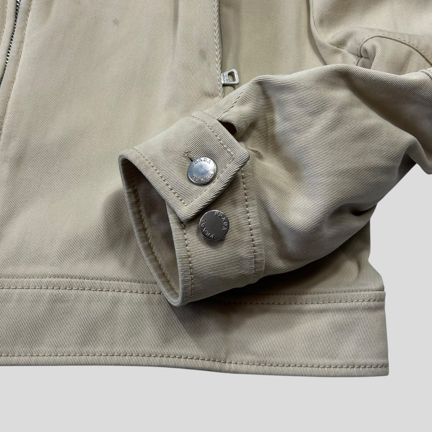 Prada Sport SS01 Articulated Cotton Reinforced Moto Jacket - M/L