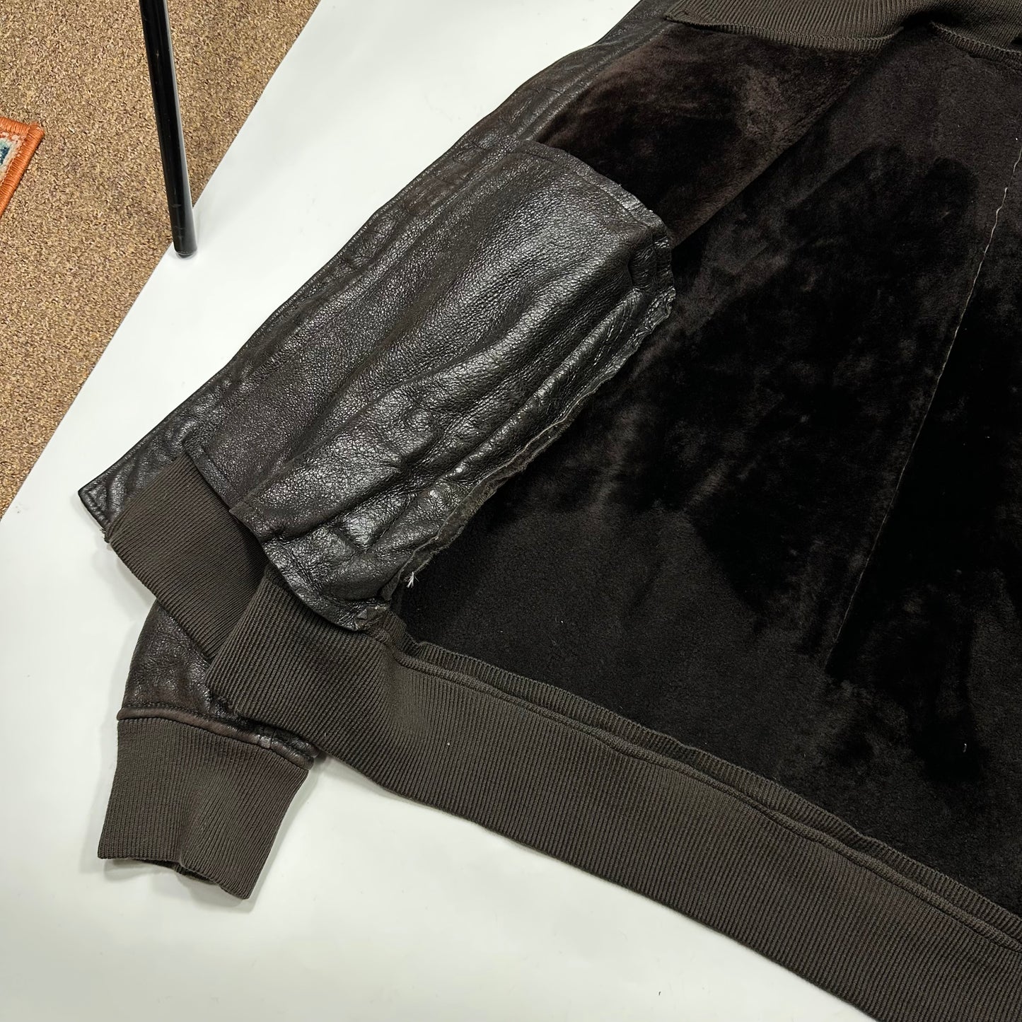 Prada Milano 00’s Leather Sheepskin Fur Full Lined Bomber Jacket - IT52 (L)