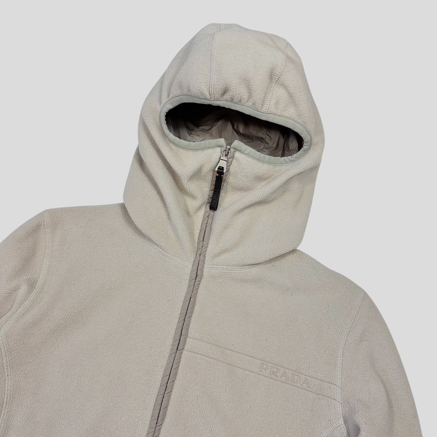 Prada Sport 2006 Spellout Logo Balaclava Fleece Jacket - M