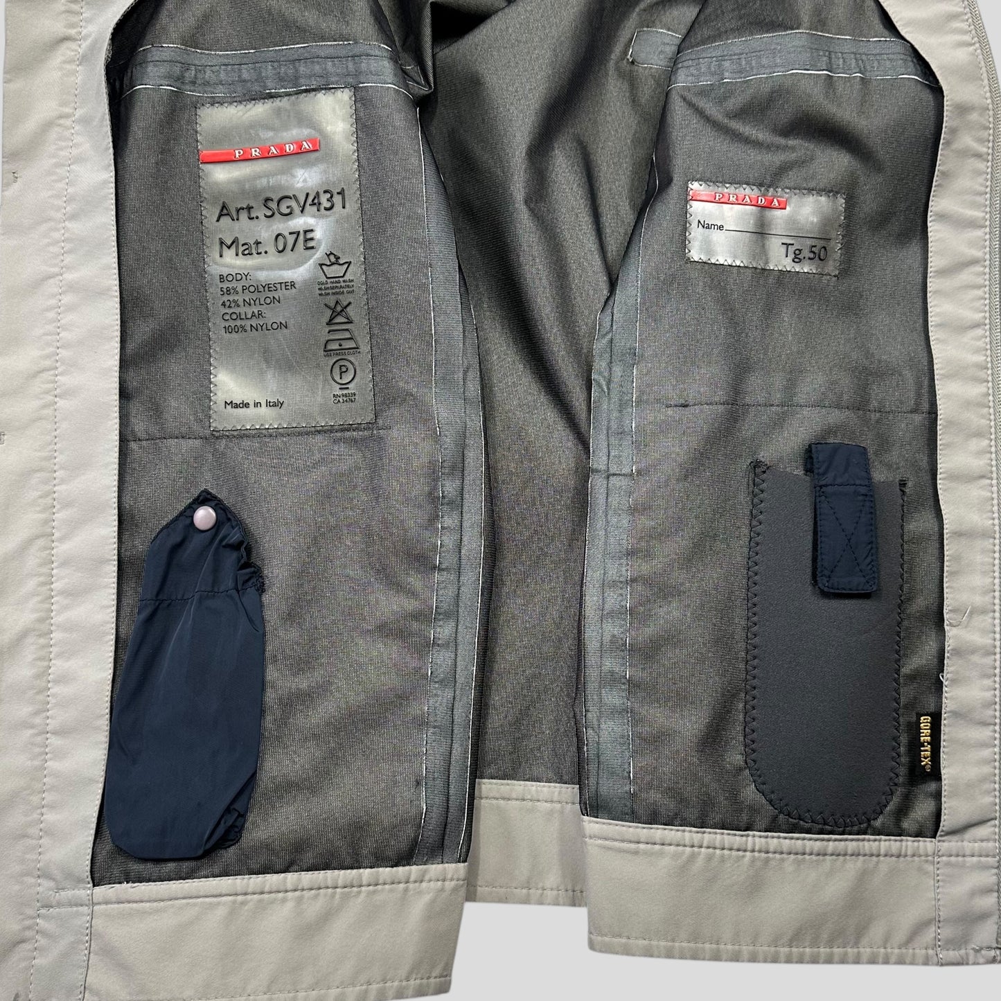 Prada Sport SS00 Goretex Moto Jacket with Neoprene Multipockets - IT50 (M)