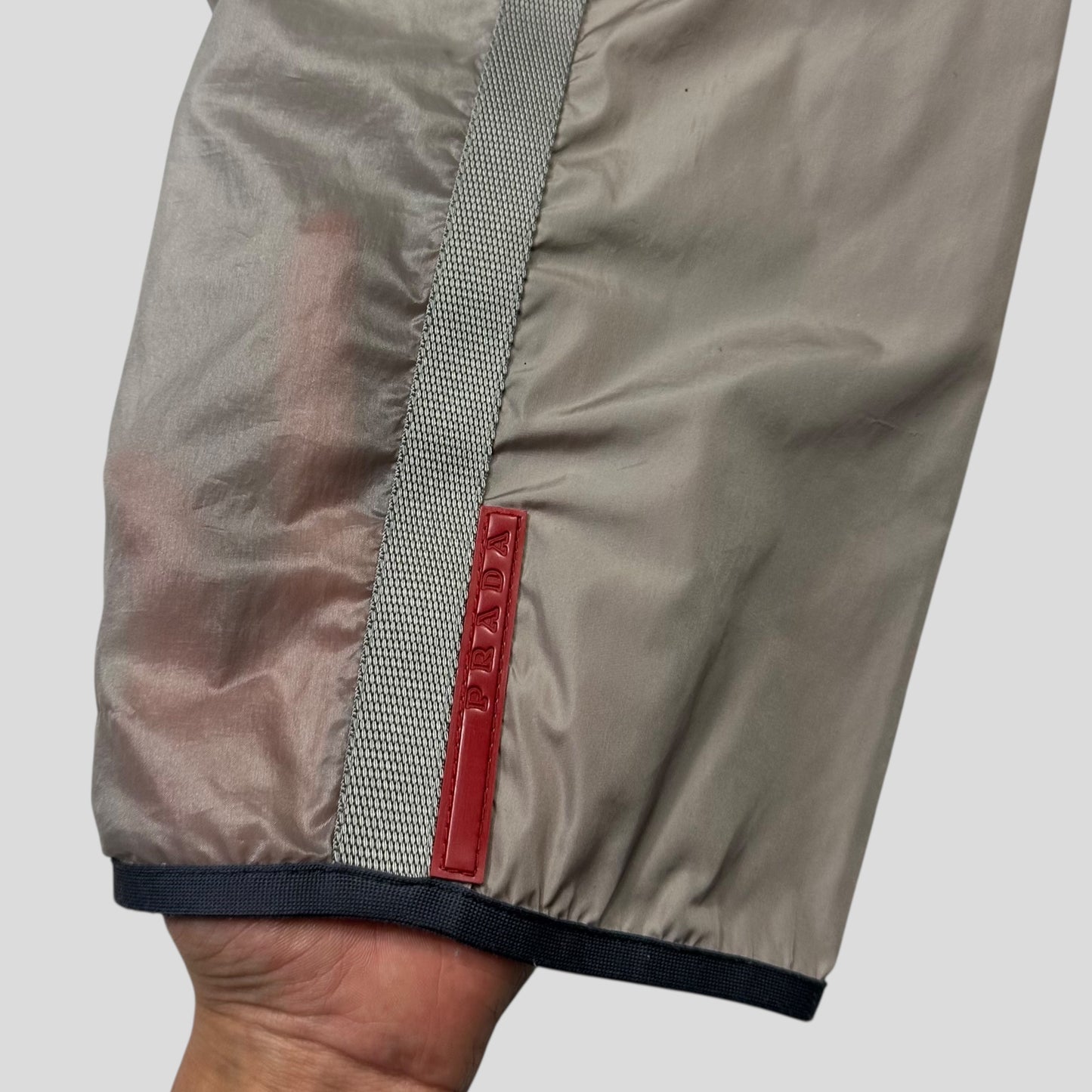 Prada Sport SS00 Transparent Panel Technical Nylon Trackpants - IT48