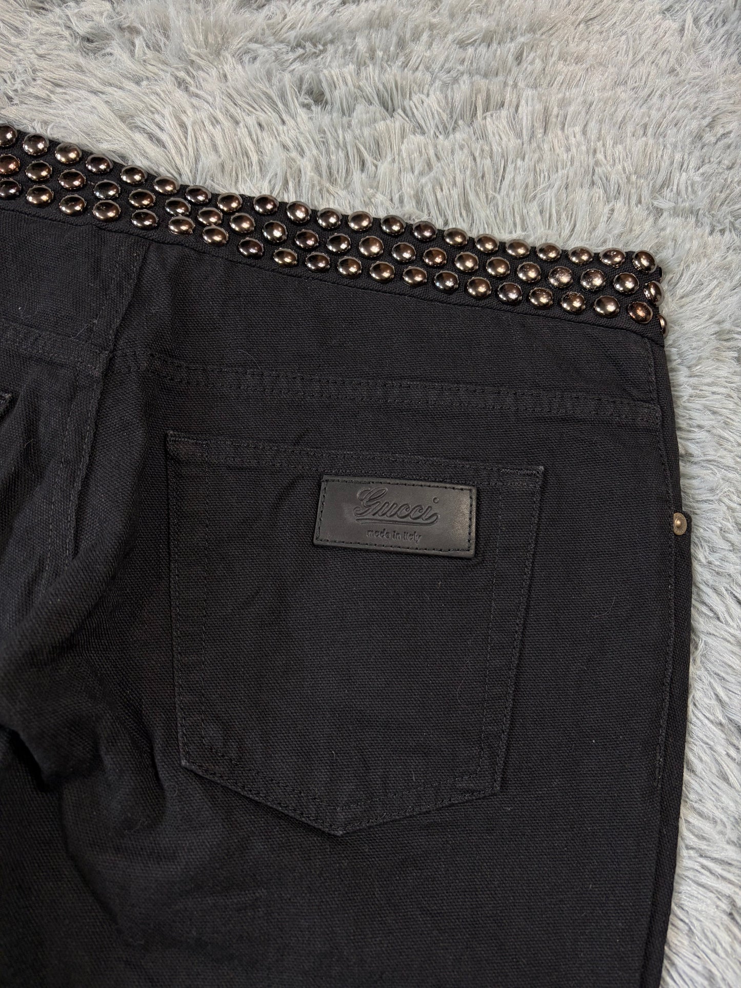 Gucci FW08 Runway Chrome Studded Rock n Roll Jeans - IT52