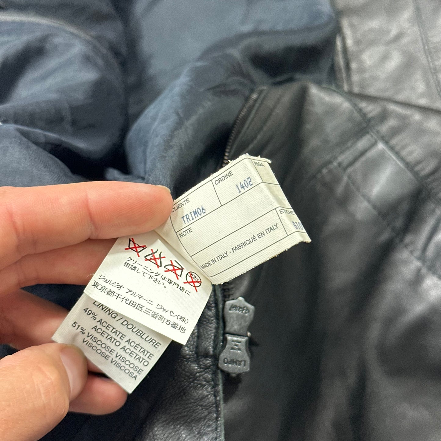 Armani Collezioni 90’s Nappa Leather Lined Chore Jacket - M/L
