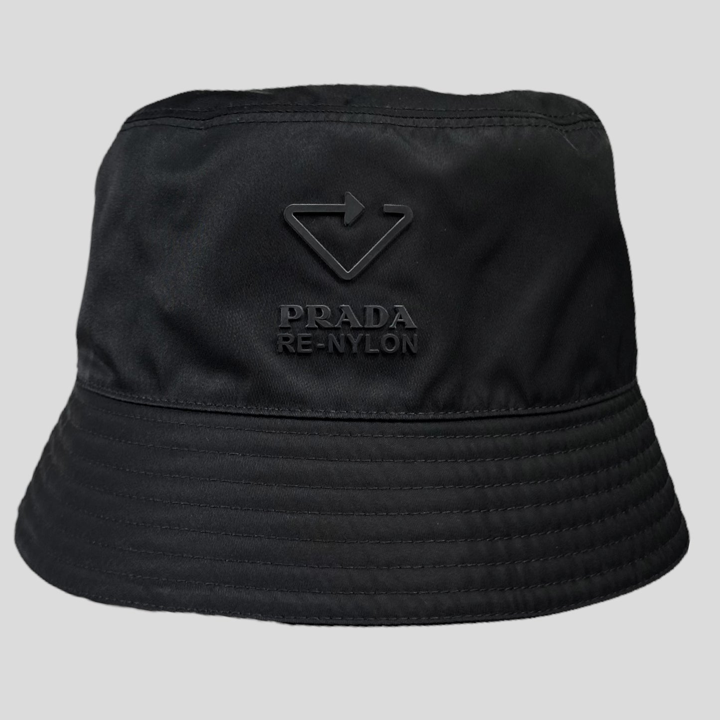 Prada Milano 2020 Re-Nylon Double Logo Bucket Hat - L