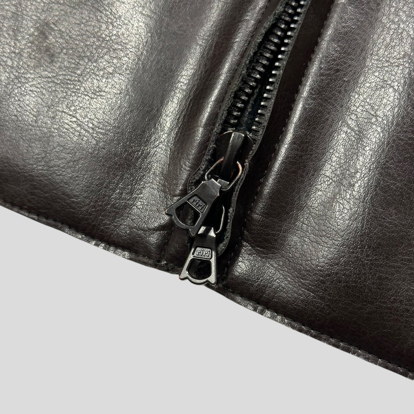 Neil Barrett AW00 PVC & Wool Leather Like Moto Jacket - L/XL