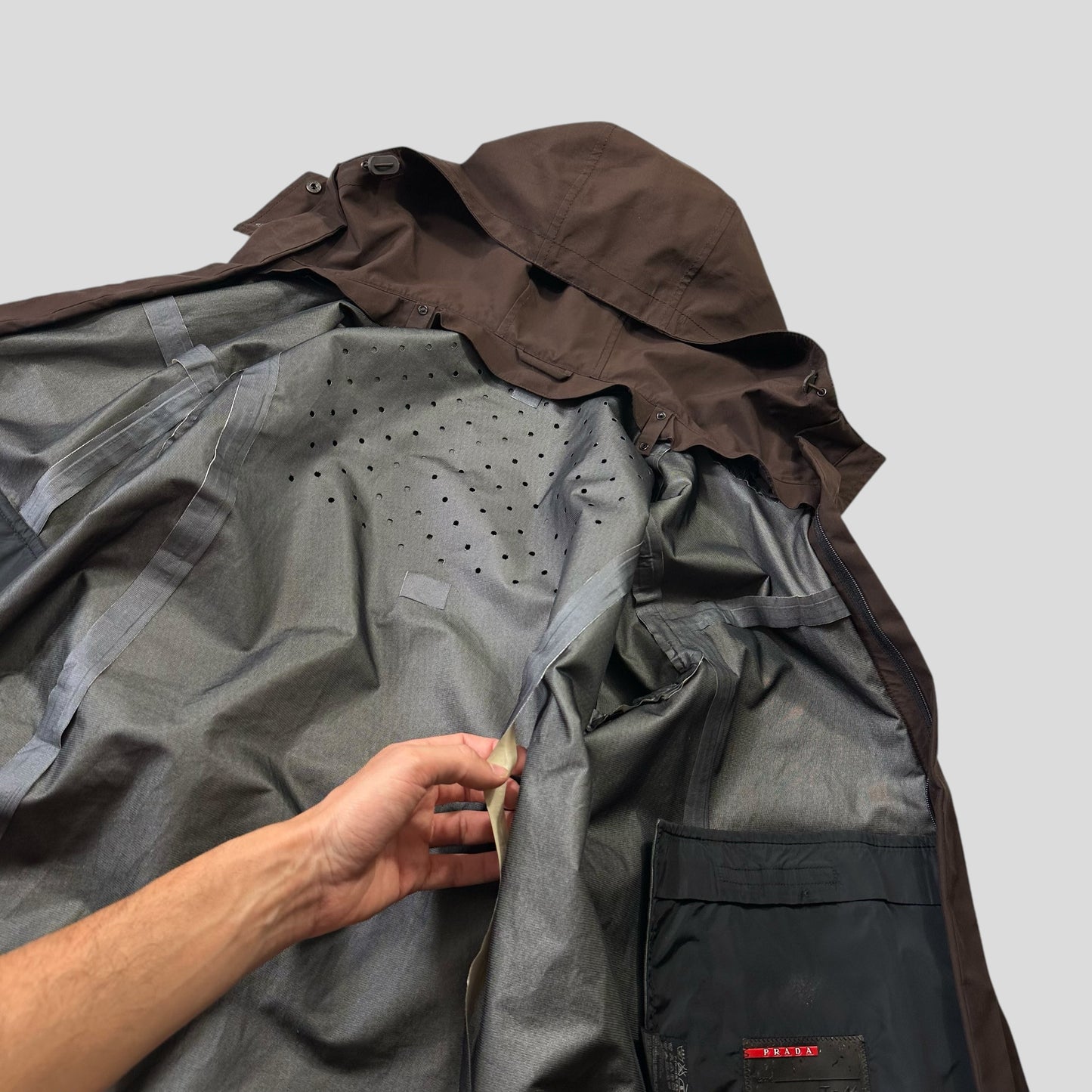 Prada Sport 2002 3 in 1 Brown Ventilated Goretex Technical Jacket - IT46