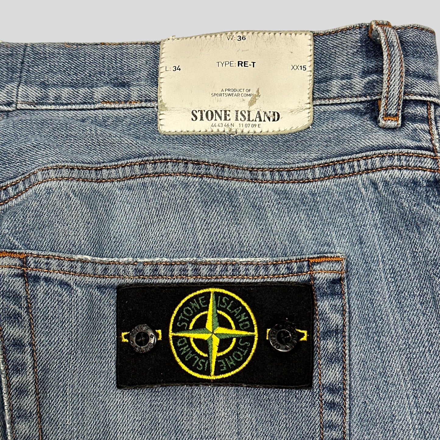 Stone Island SS13 Light Blue Wash Jeans - 34-36