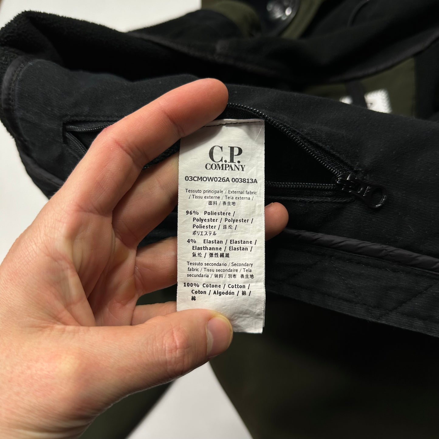 CP Company Khaki Soft Shell Goggle Jacket - S/M