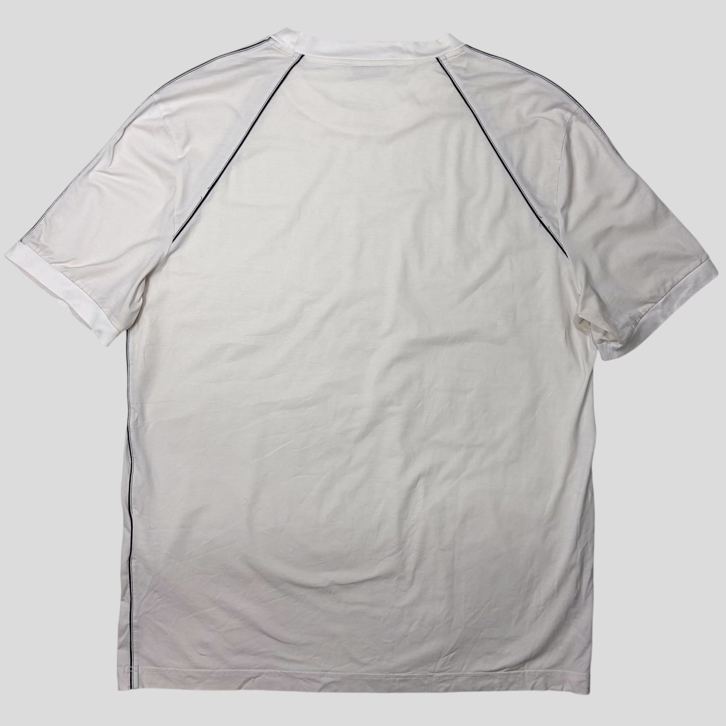 Prada Milano 2018 Red Tab Stash Pocket Piped T-shirt - L