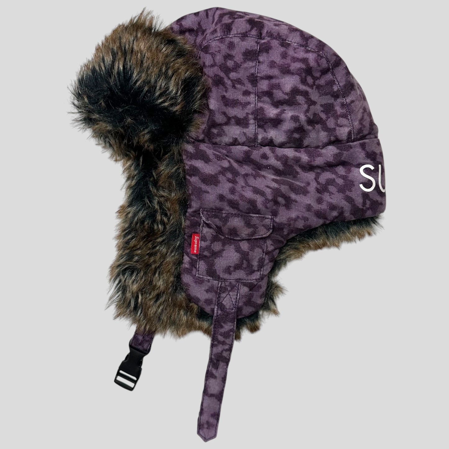 Supreme 2014 Liberty Leopard Corduroy Stash Pocket Trapper Hat