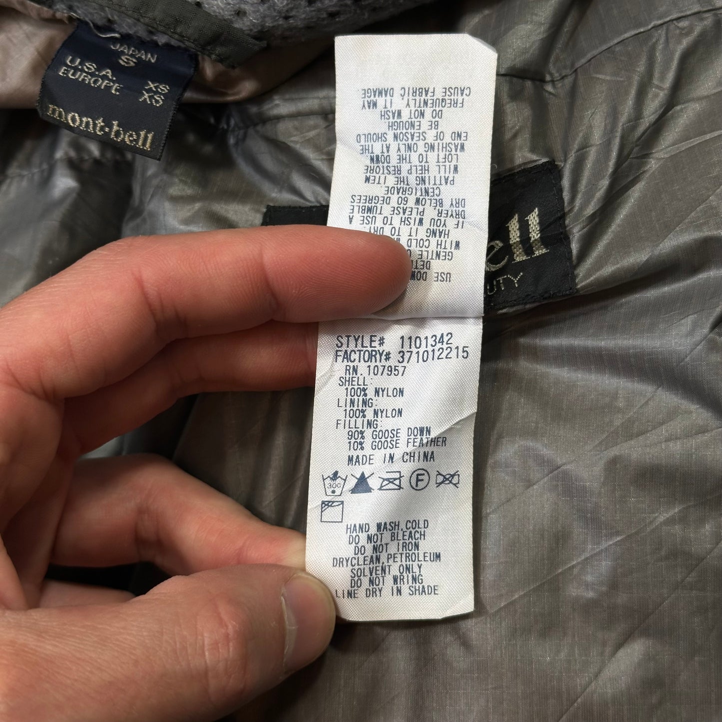 Montbell 00’s Goretex Ripstop Nylon Down Puffer Jacket - S/M