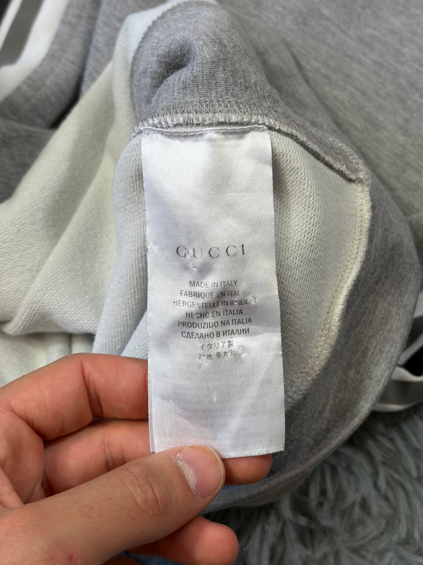 Gucci 2010s Striped Seam Tape GG Logo Sweatshirt - M/L