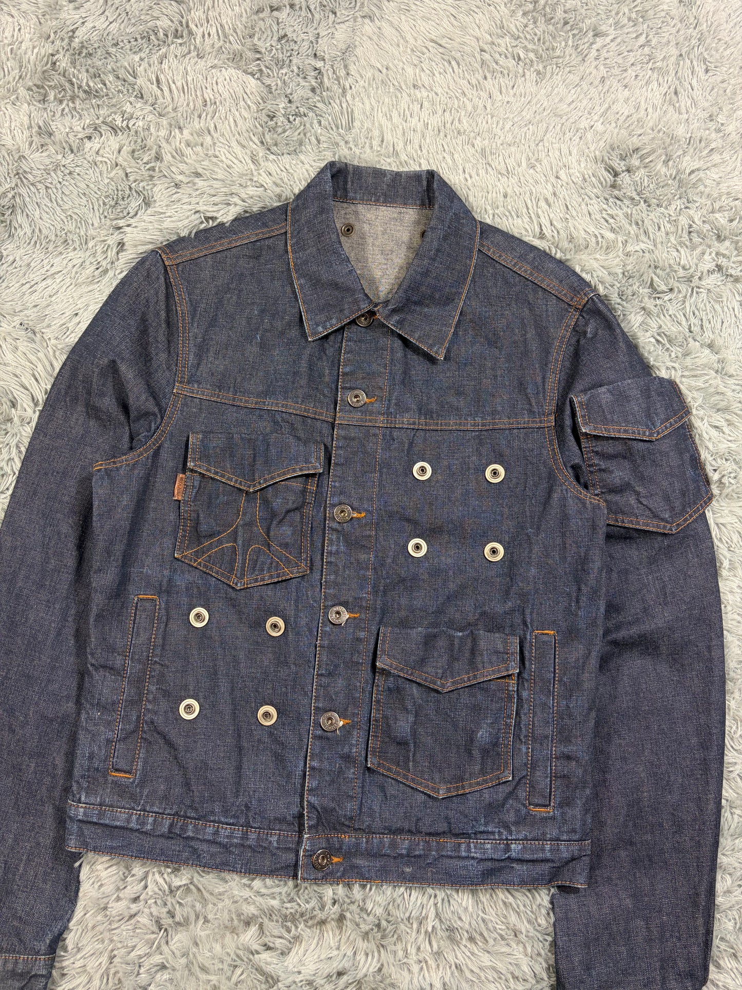 Moschino Jeans 00’s Modular Pocket System Denim Jacket - S/M