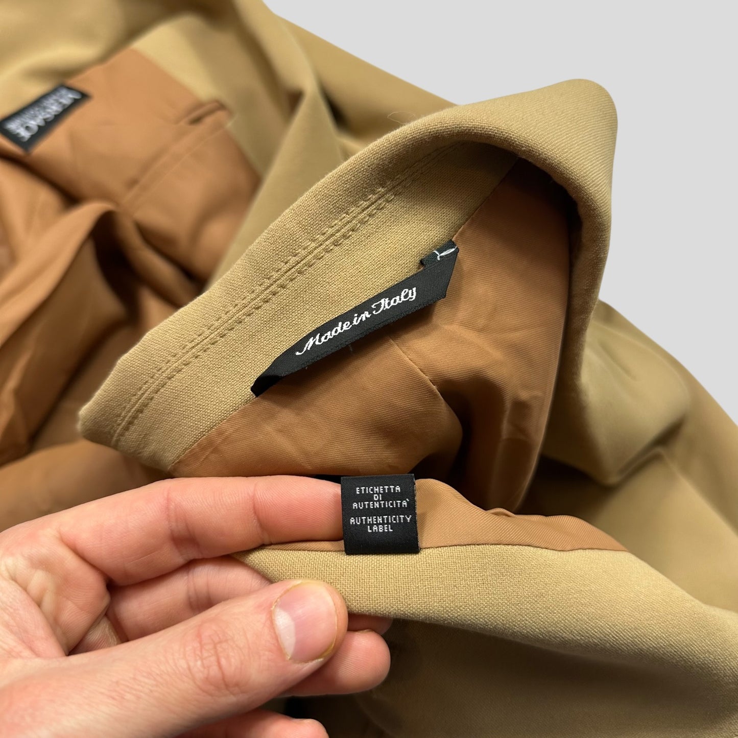 Versace Jeans Couture 00’s Camel Rayon Blazer Suit Jacket - IT50 (M/L)