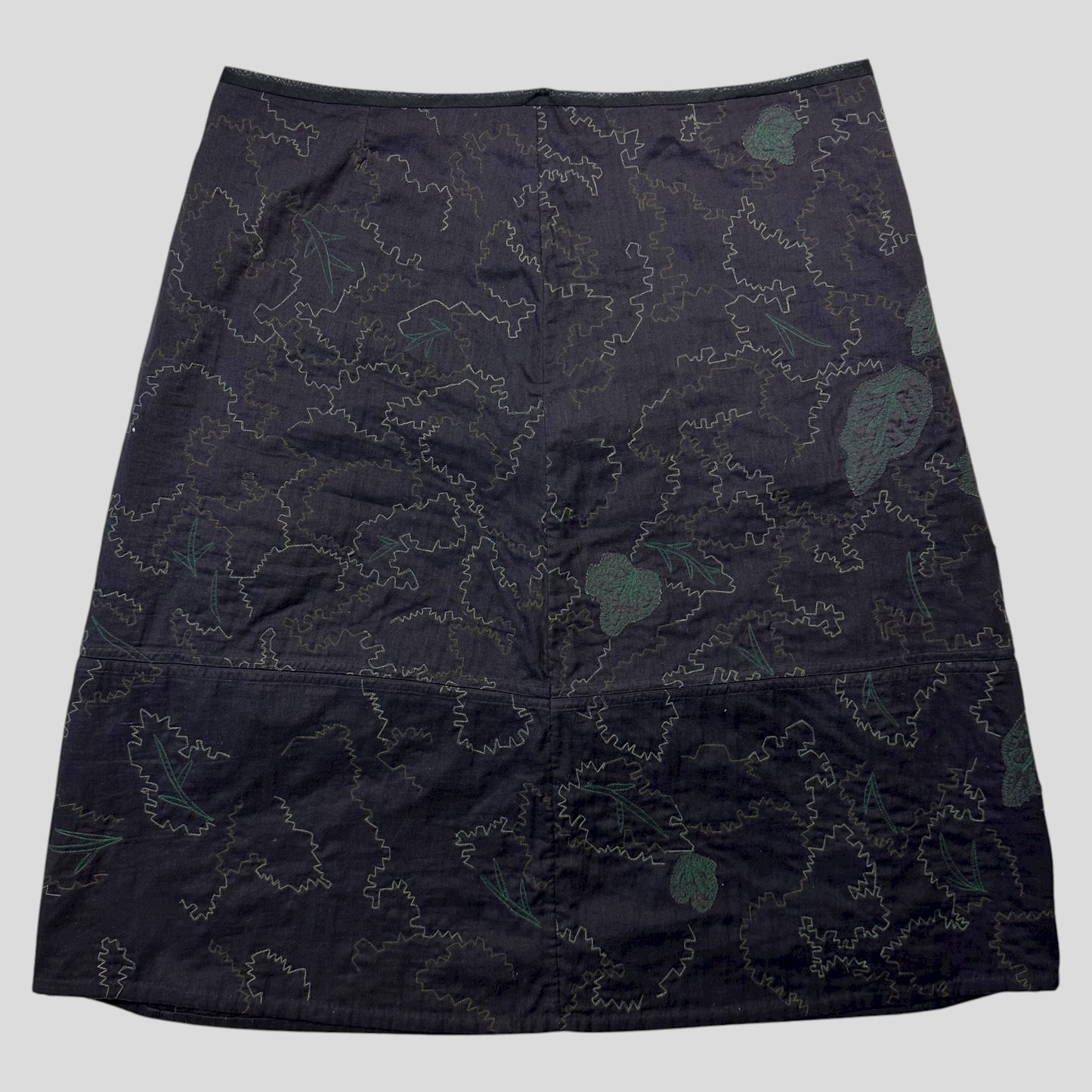 Issey Miyake HaaT 00’s Embroidered Leaves Skirt - 3 (L)