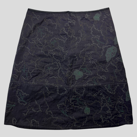 Issey Miyake HaaT 00’s Embroidered Leaves Skirt - 3 (L)