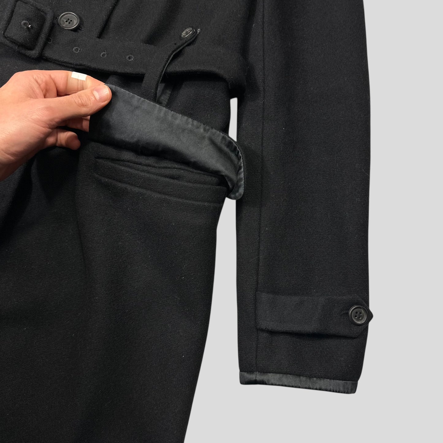 Miu Miu 2006 Wool + Nylon Mini Belted Trench Coat - IT38