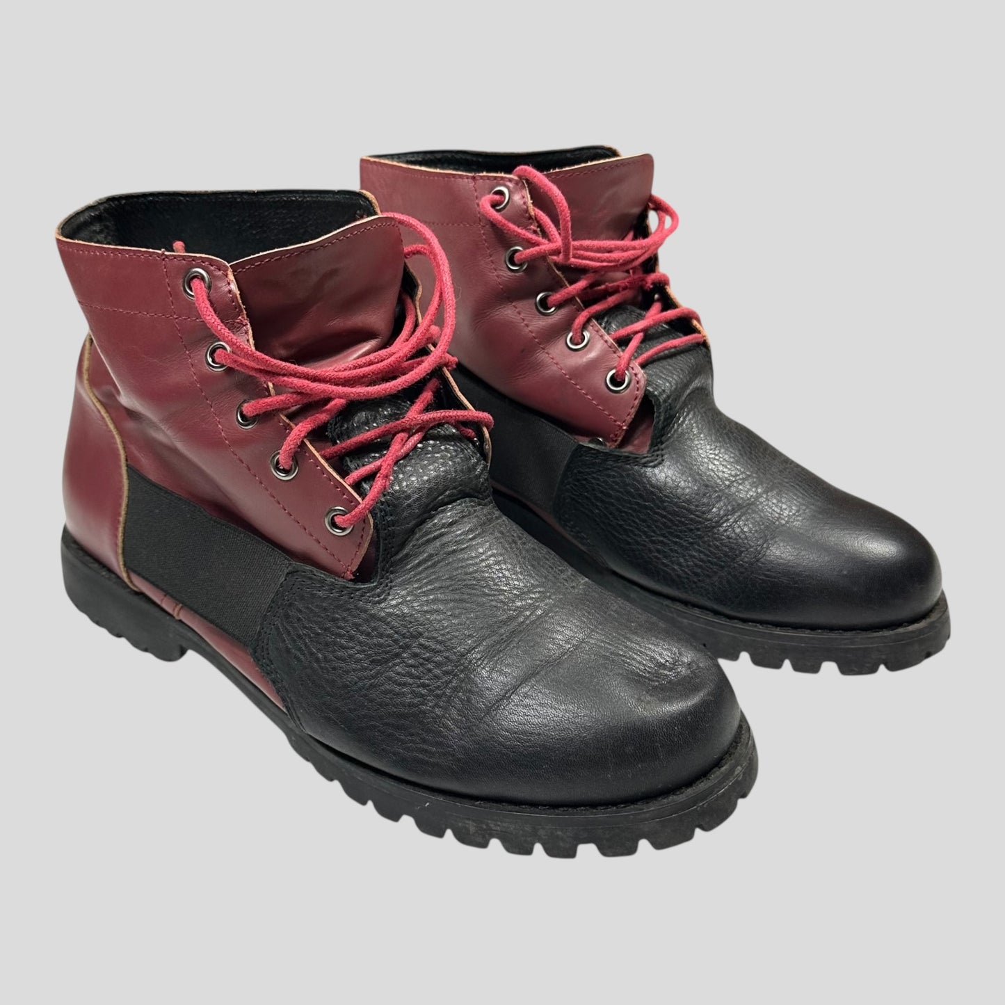 CDG Homme Plus FW10 Vibram Leather Bi-colour Boots - UK7/7.5