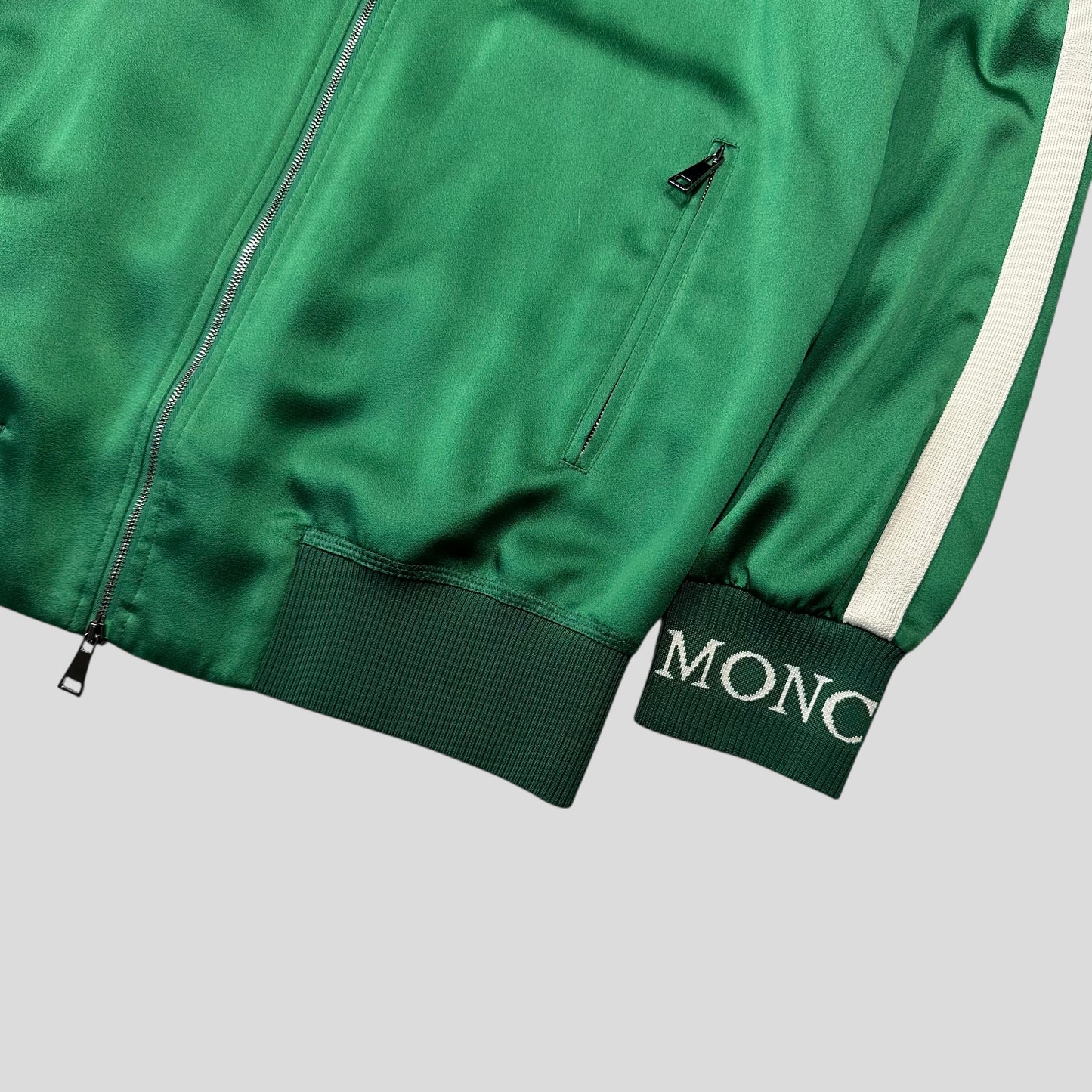 Moncler 2018 Satin Polyester Striped Track Jacket - 42 (M/L)
