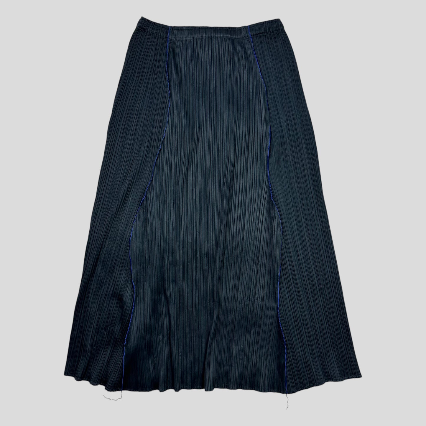 Issey Miyake Pleats Please 00’s Grey and Blue Pleated Skirt - 4