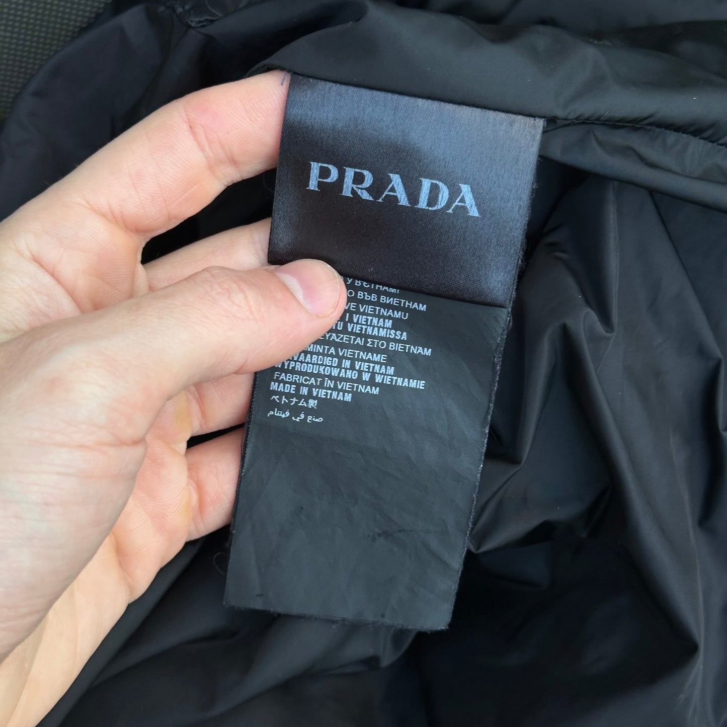 Prada Milano 2016 Nero Black Padded Nylon Windbreaker - S/M