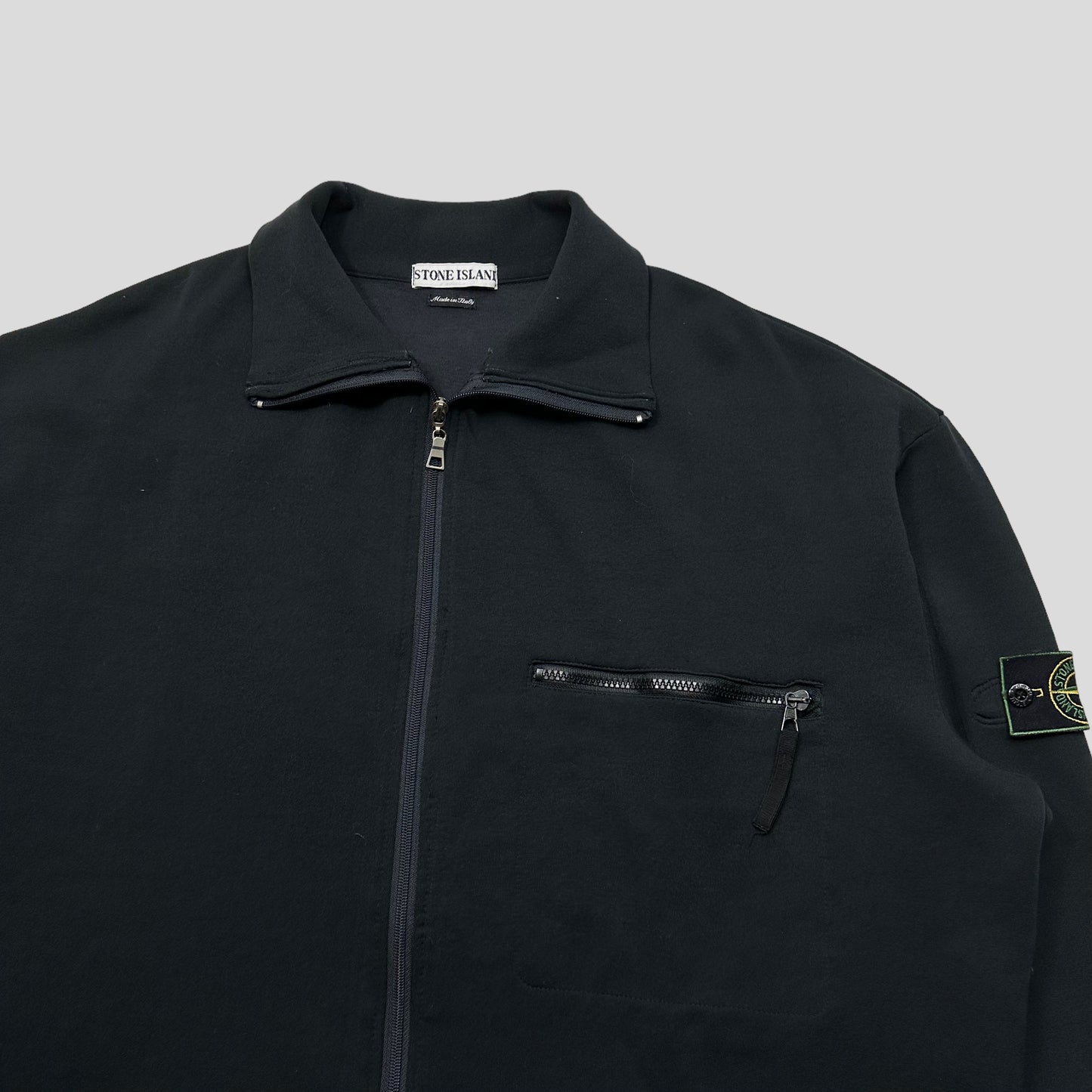 Stone Island 1997 Collared Zip-up Fleece Jacket - 2XL/3XL