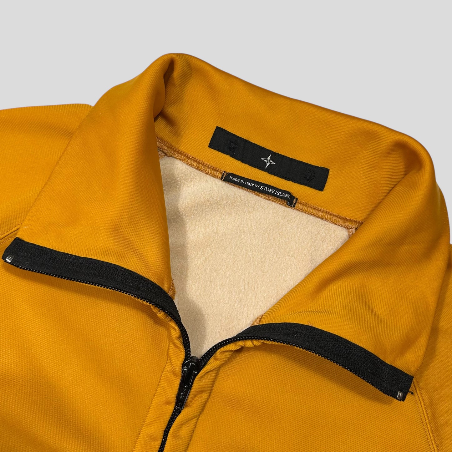 Stone Island AW04 Denims Spellout Logo Mustard Track Jacket - M