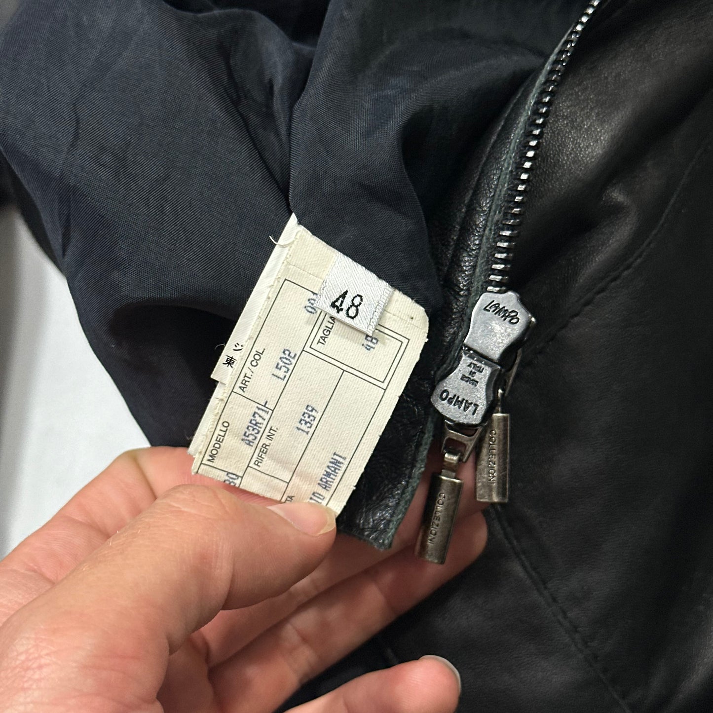 Armani Collezioni 90’s Nappa Leather Lined Chore Jacket - M/L