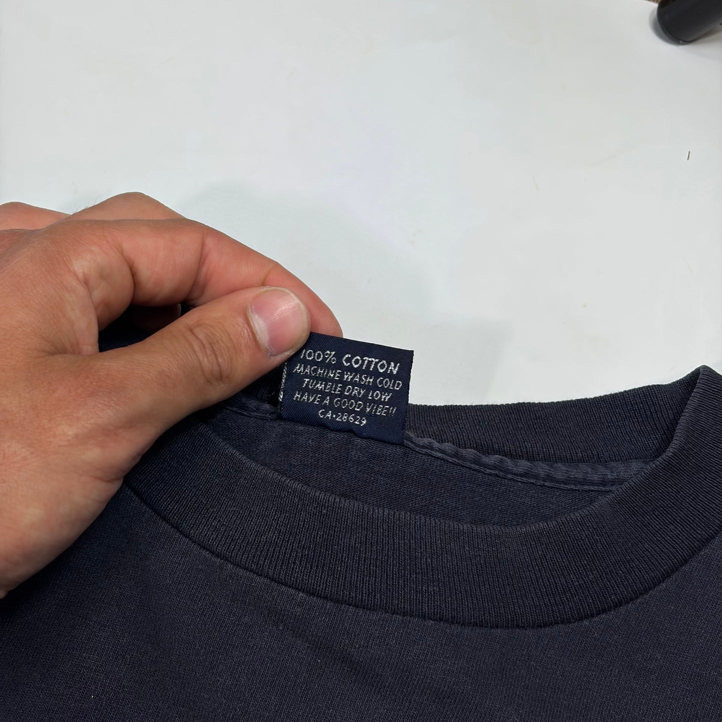 Stussy 1998 Big S Double Sky Logo  T-shirt - XL