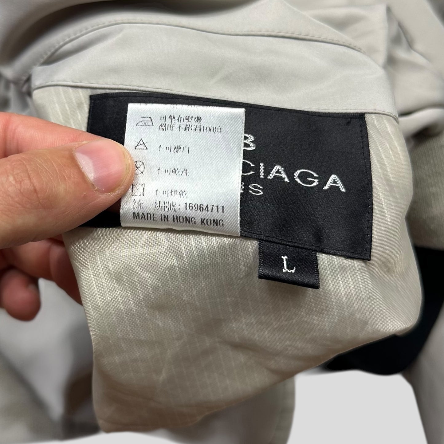 Balenciaga 90’s Grid Check Reversible Logo Bomber Jacket - L