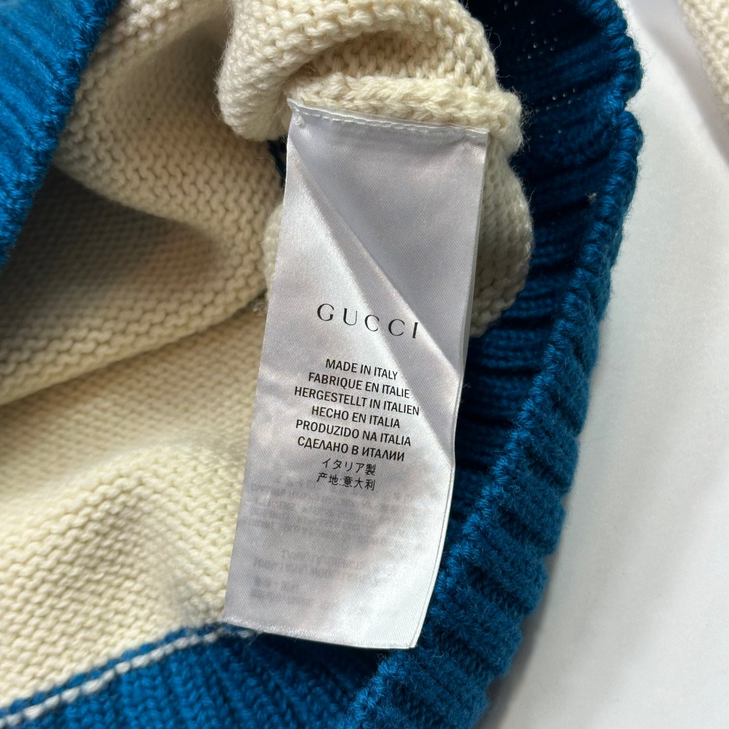 Gucci 2016 Alessandro Michele Boat Neck Striped Heavy Knit - M/L