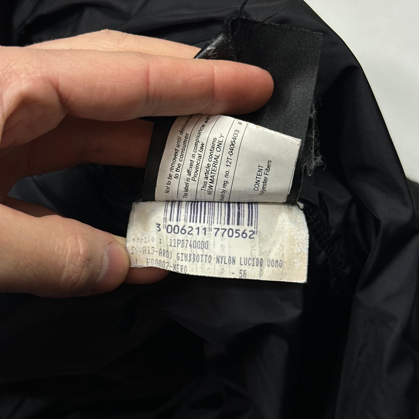 Prada Sport 2006 Shearling & Leather Nylon Canvas Flight Jacket - IT56 (L/XL)