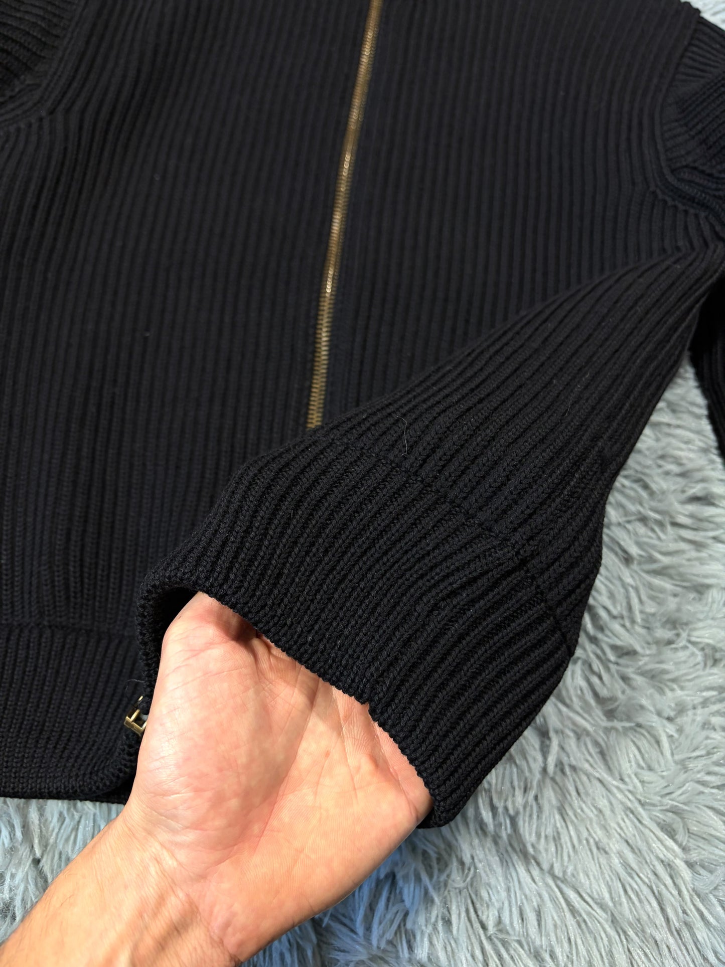 Prada Sport 00’s Heavyweight Ribbed Cardigan Knit Jacket - S/M