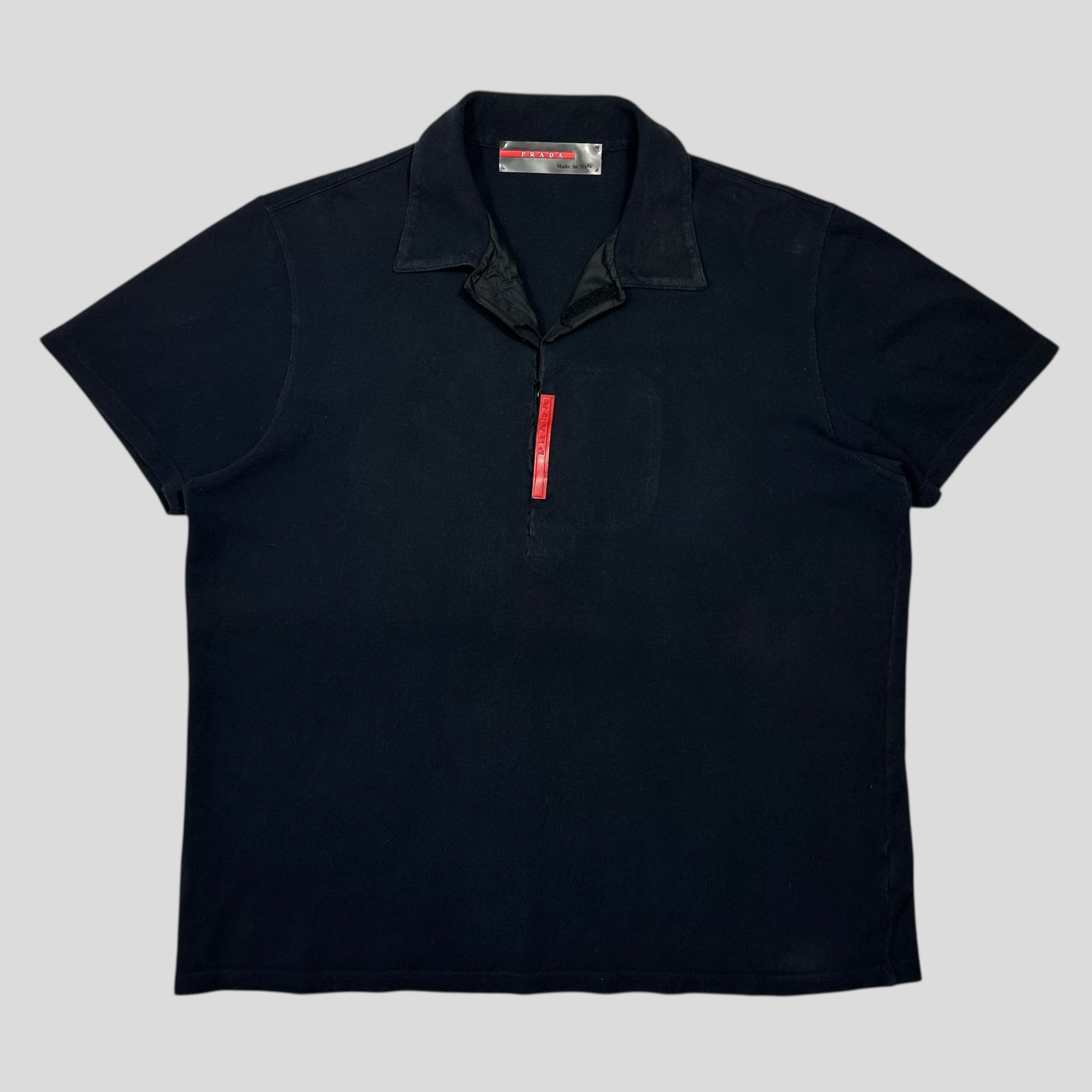 トップス prada sport rubber logo polo shirt Logo Prada Sport Shirt PRADA SPORT Rubber Logo Polo Shirt