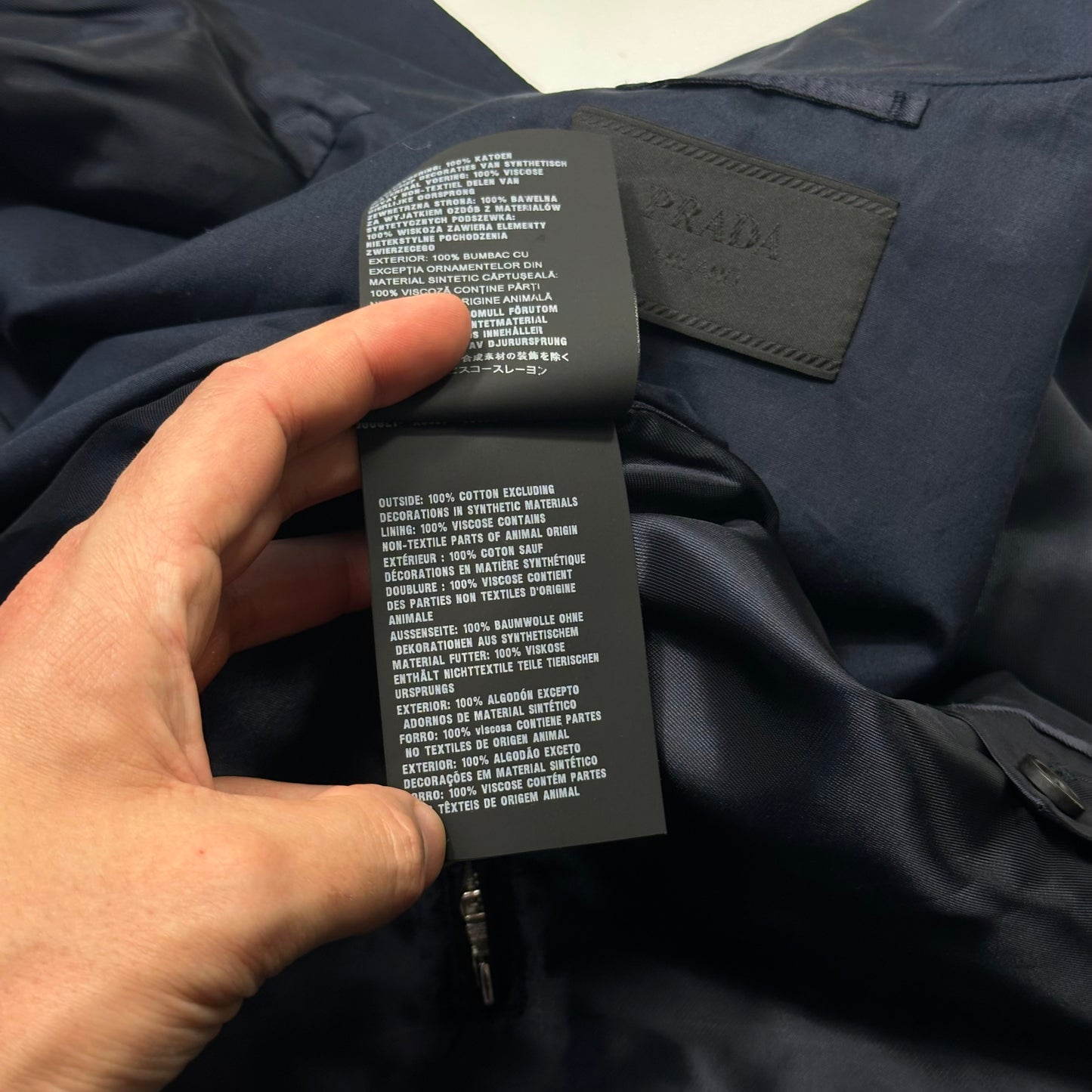 Prada 2018 Race Rubber Logo Boxy Cotton Work Jacket - IT46 (M)