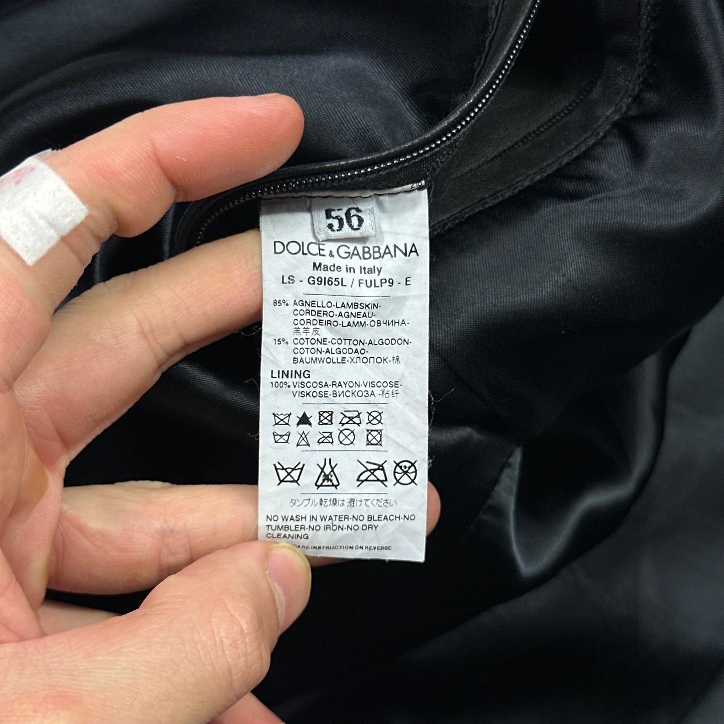 Dolce & Gabbana 00’s Multipocket Lambs Leather Cargo Bomber Jacket - IT56 (XL)