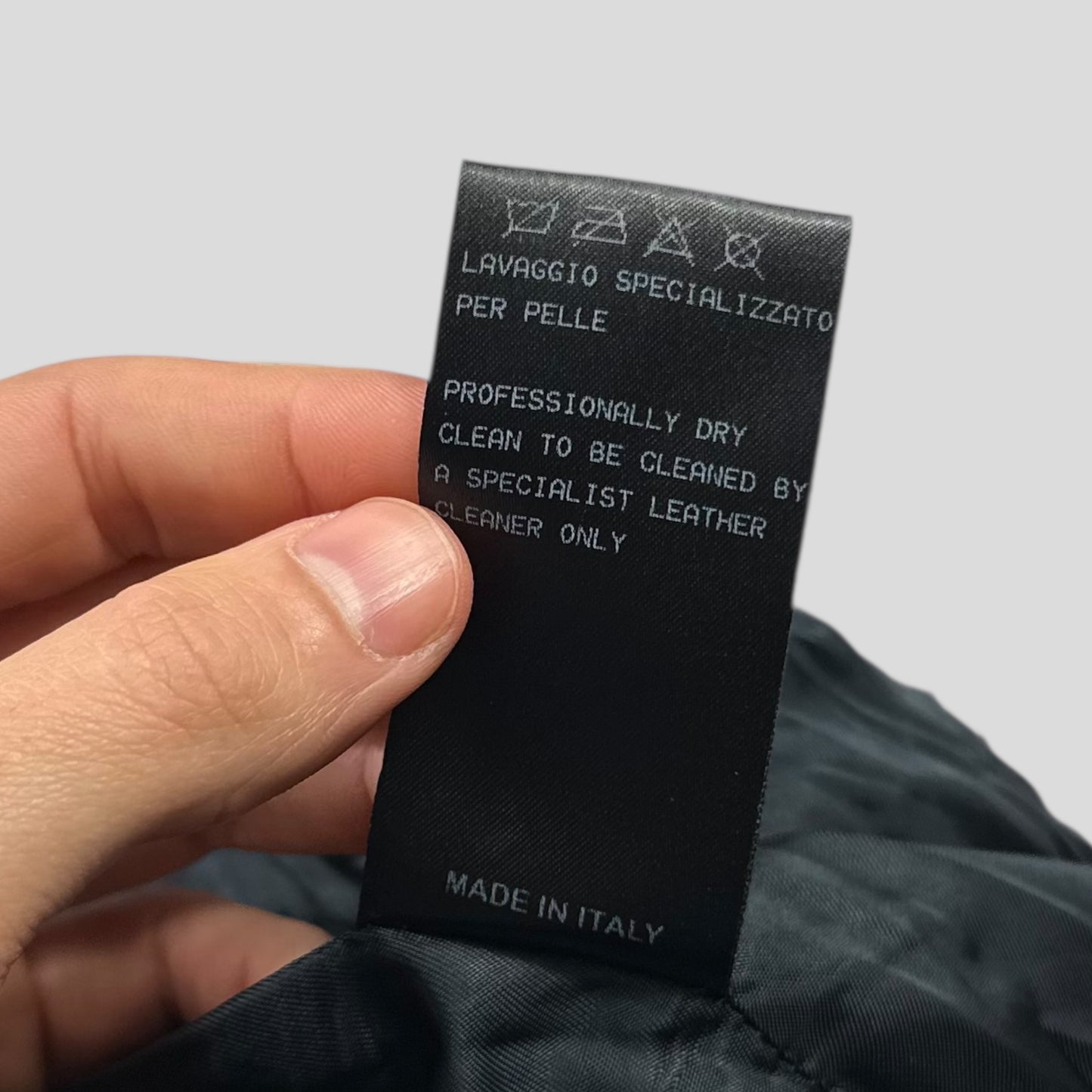 Neil Barrett 00’s Lambskin Leather Moto Puffer Jacket - M/L