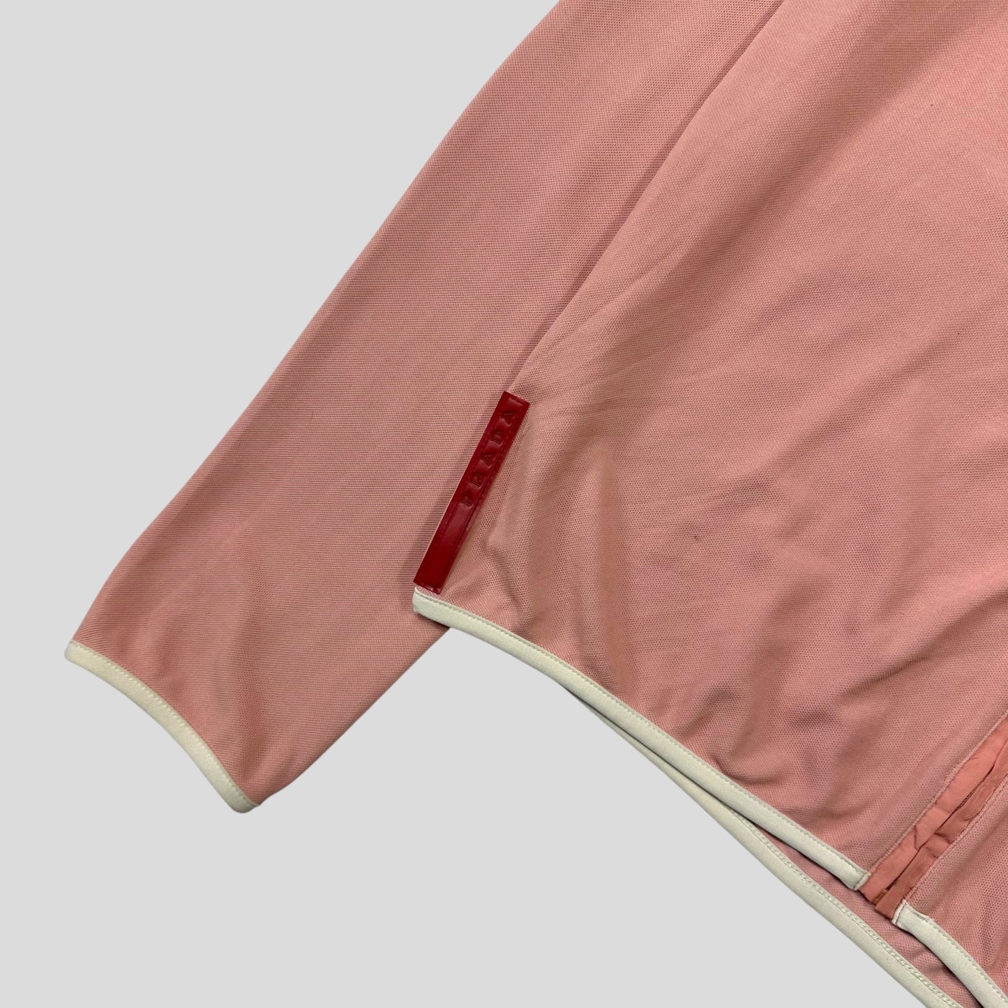 Prada Sport SS00 Baby Peach Mesh Technical Hoodie - M