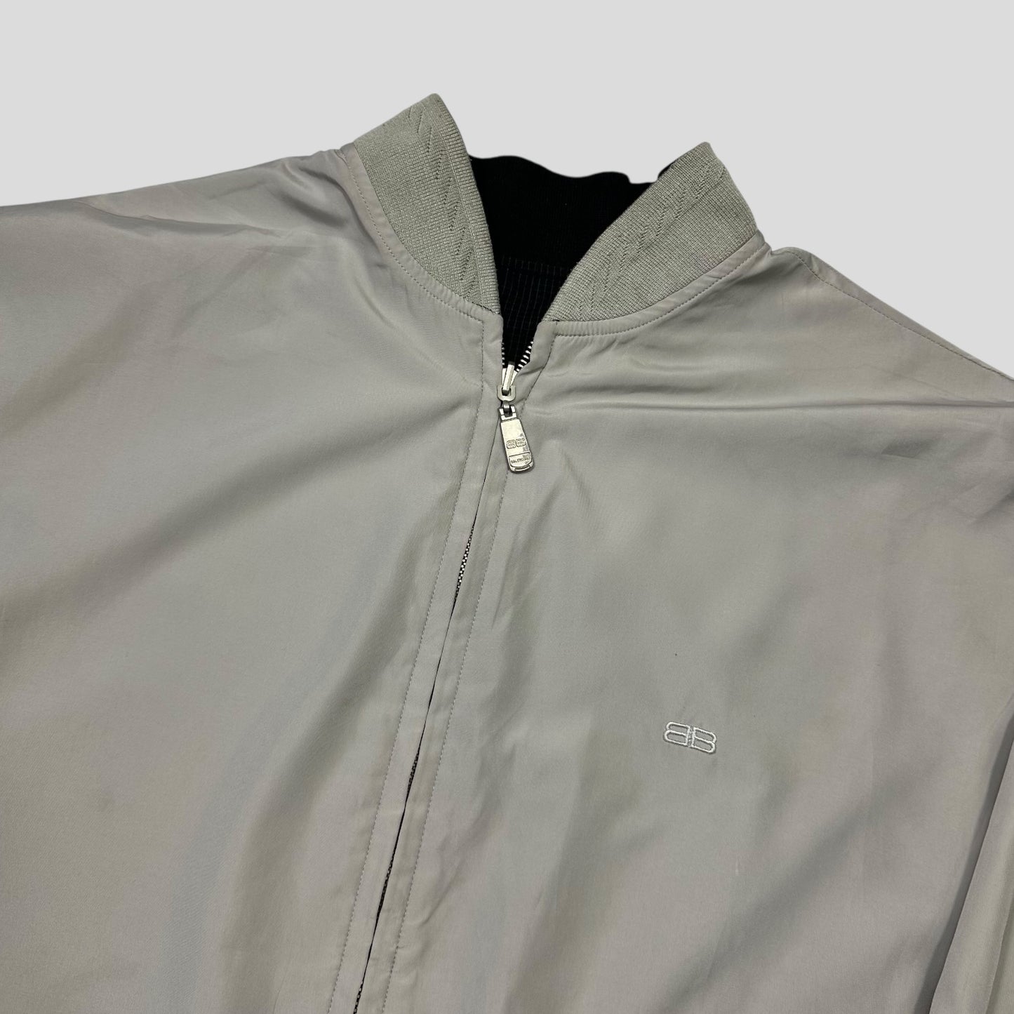 Balenciaga 90’s Grid Check Reversible Logo Bomber Jacket - L