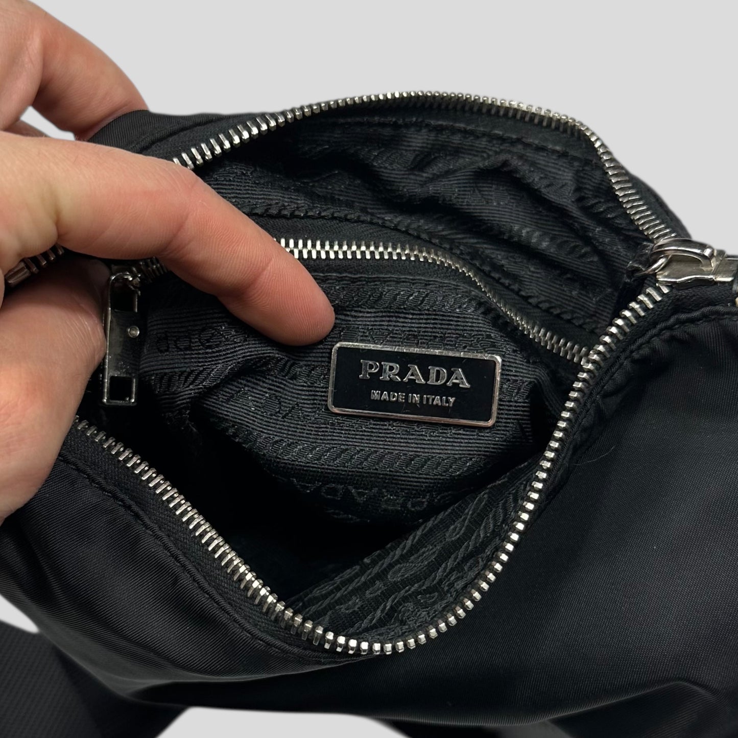 Prada Milano 00’s Nylon & Patent Leather Crossbody Bag