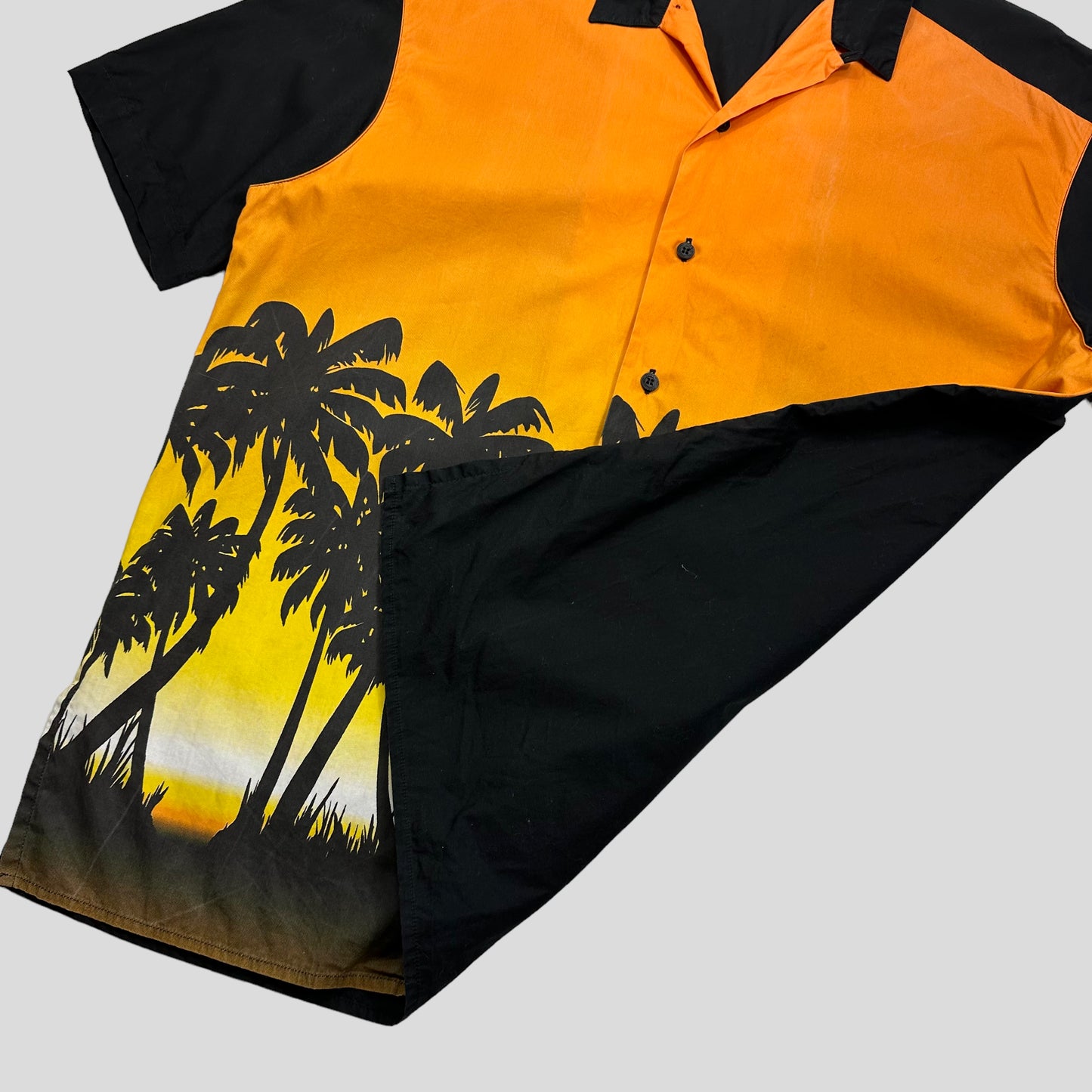 Moschino Mare 00’s Baggy Cuban Sunset Print Shirt - L/XL