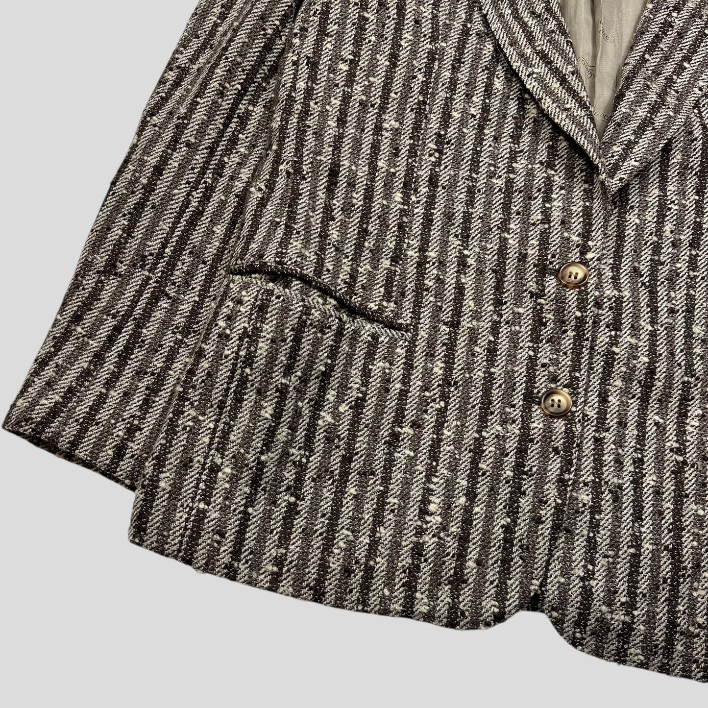 Gucci 1970’s Tweed Striped Wool Blazer Jacket - IT46 (S/M)