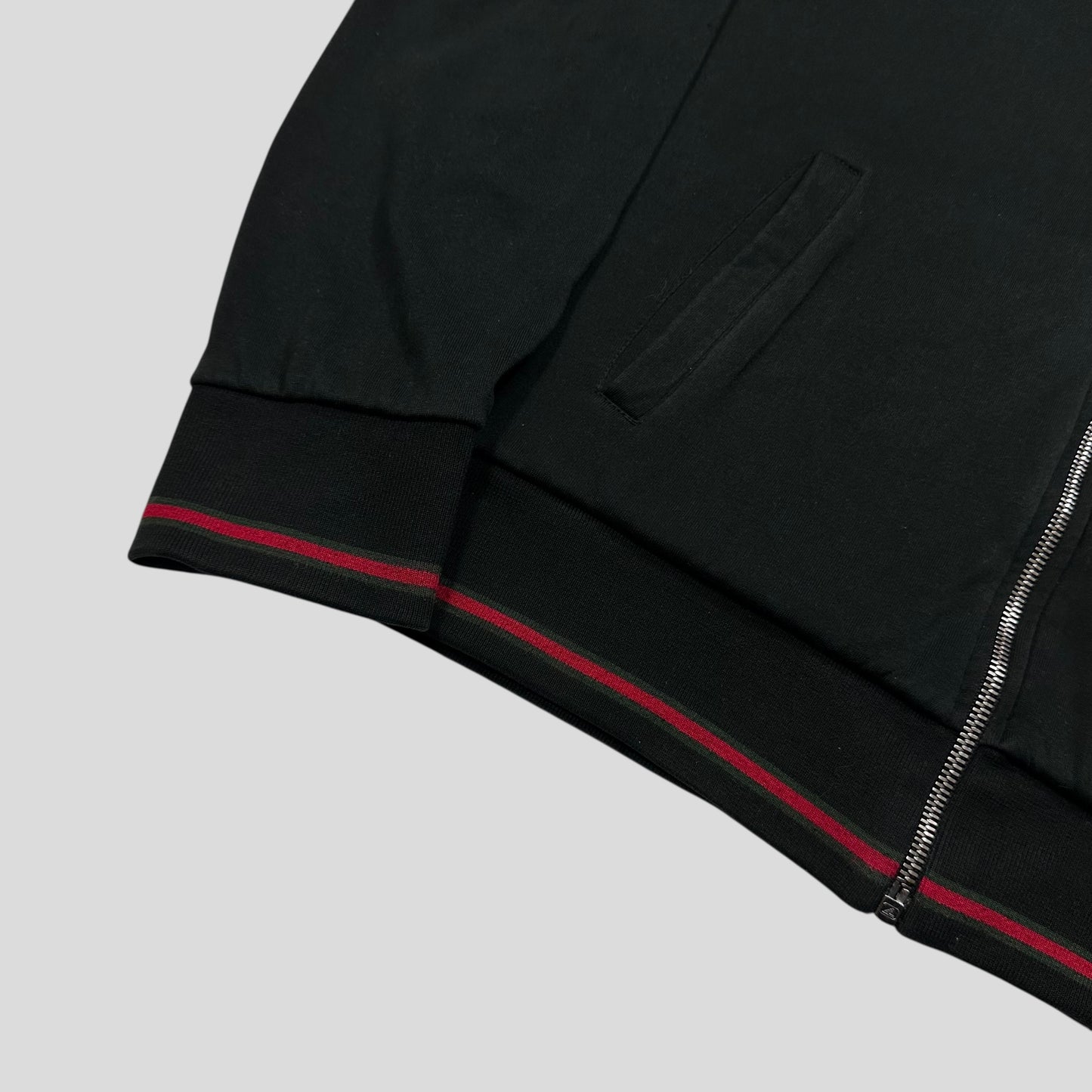 Gucci 2008 GG Logo Web Teddy Cotton Lined Track Jacket - M/L