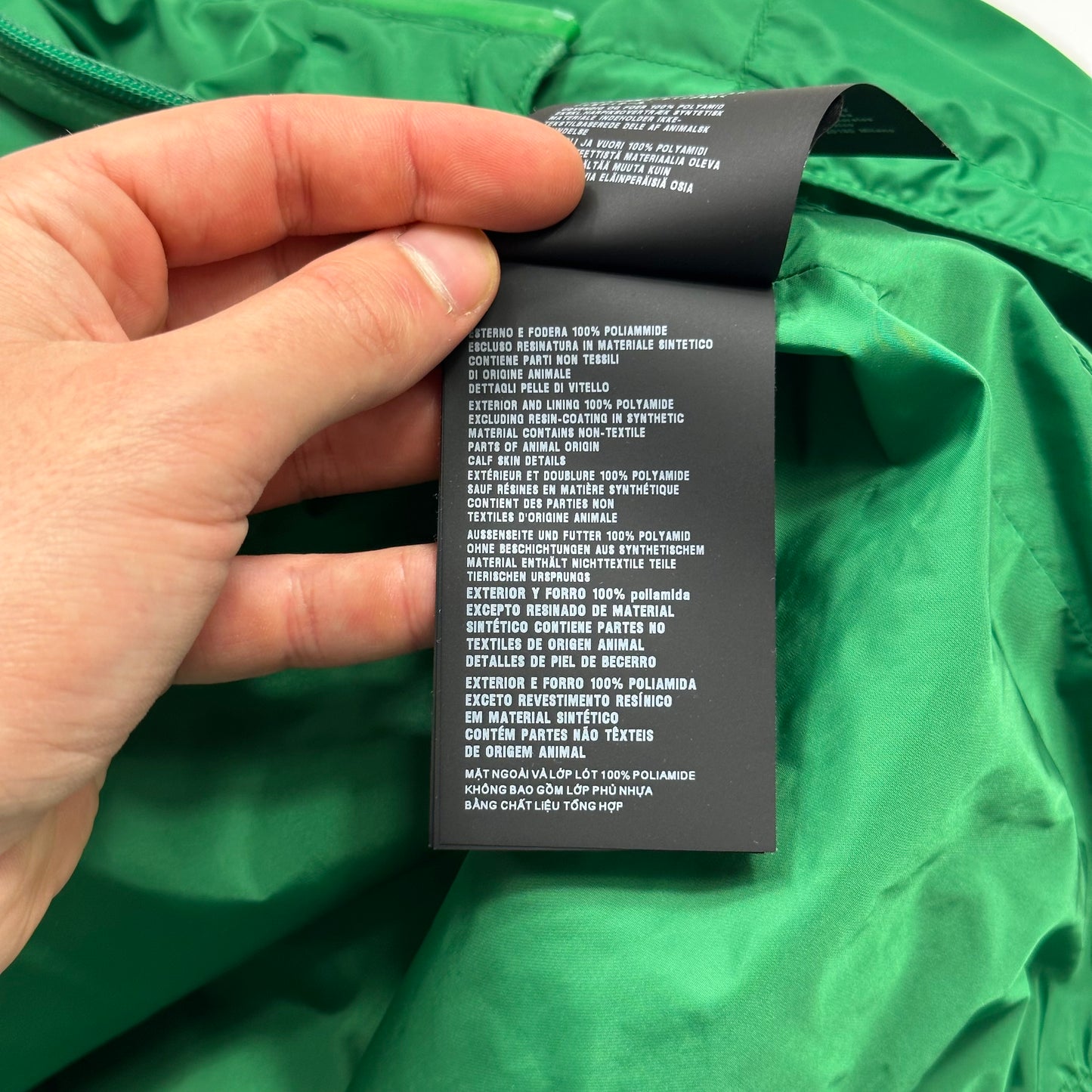 Prada Milano 2019 Laminated Green Nylon K-way Windbreaker - M/L