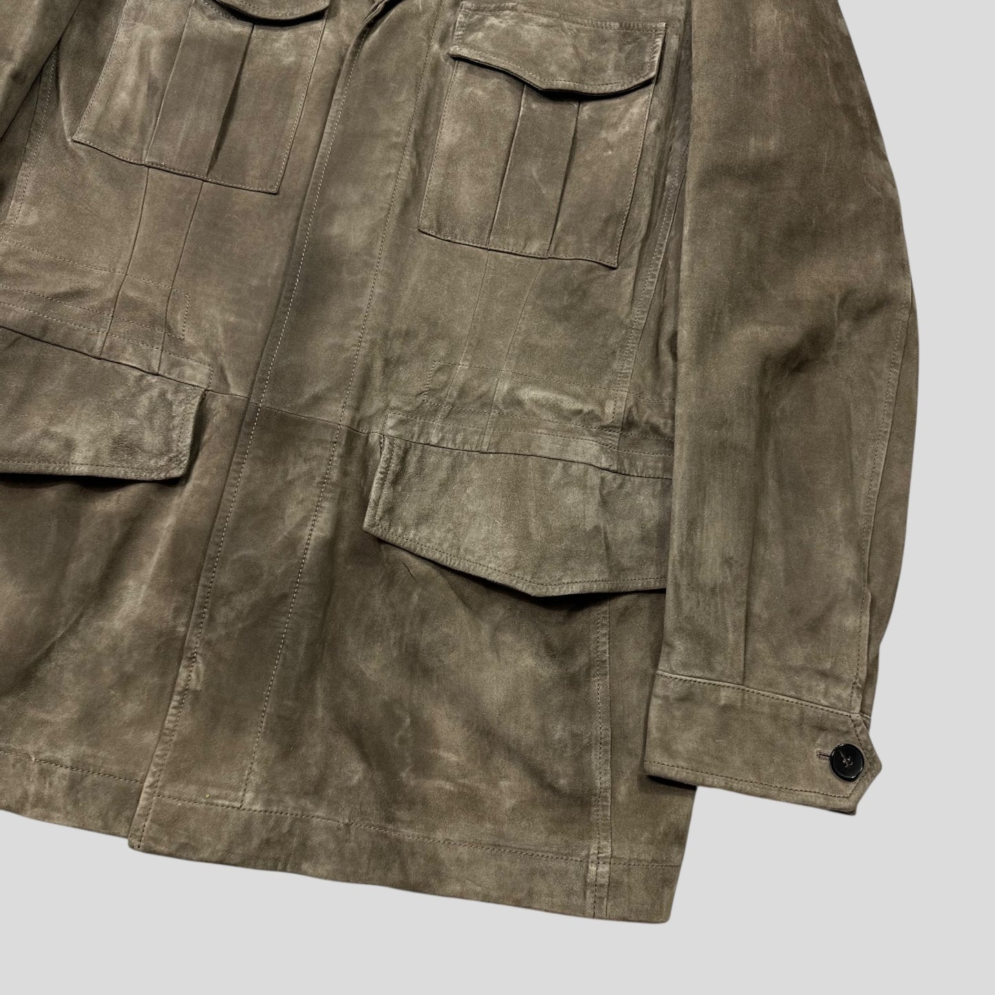 Gucci by Tom Ford FW03 Suede Leather Western Military Jacket - IT54 (L)
