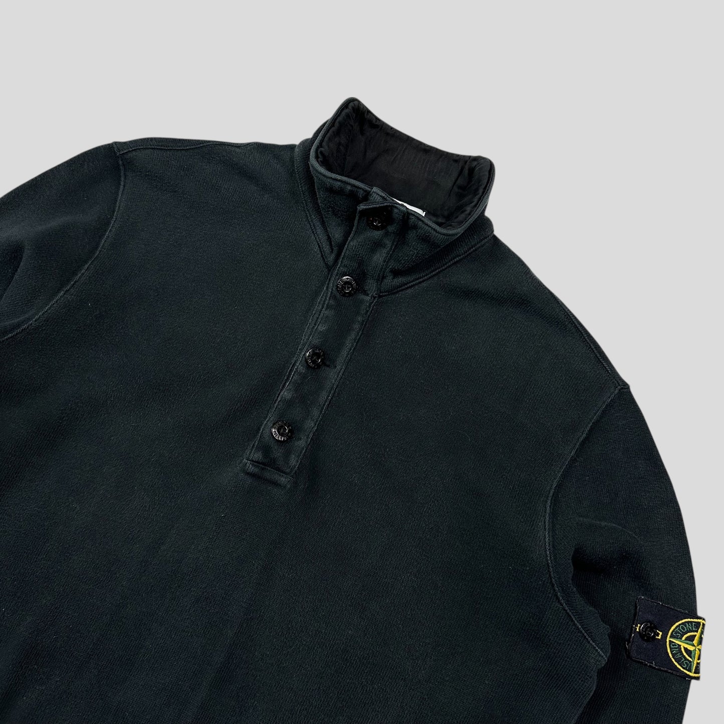 Stone Island AW09 Heavy Cotton 1/4 Button Pullover Jumper - L
